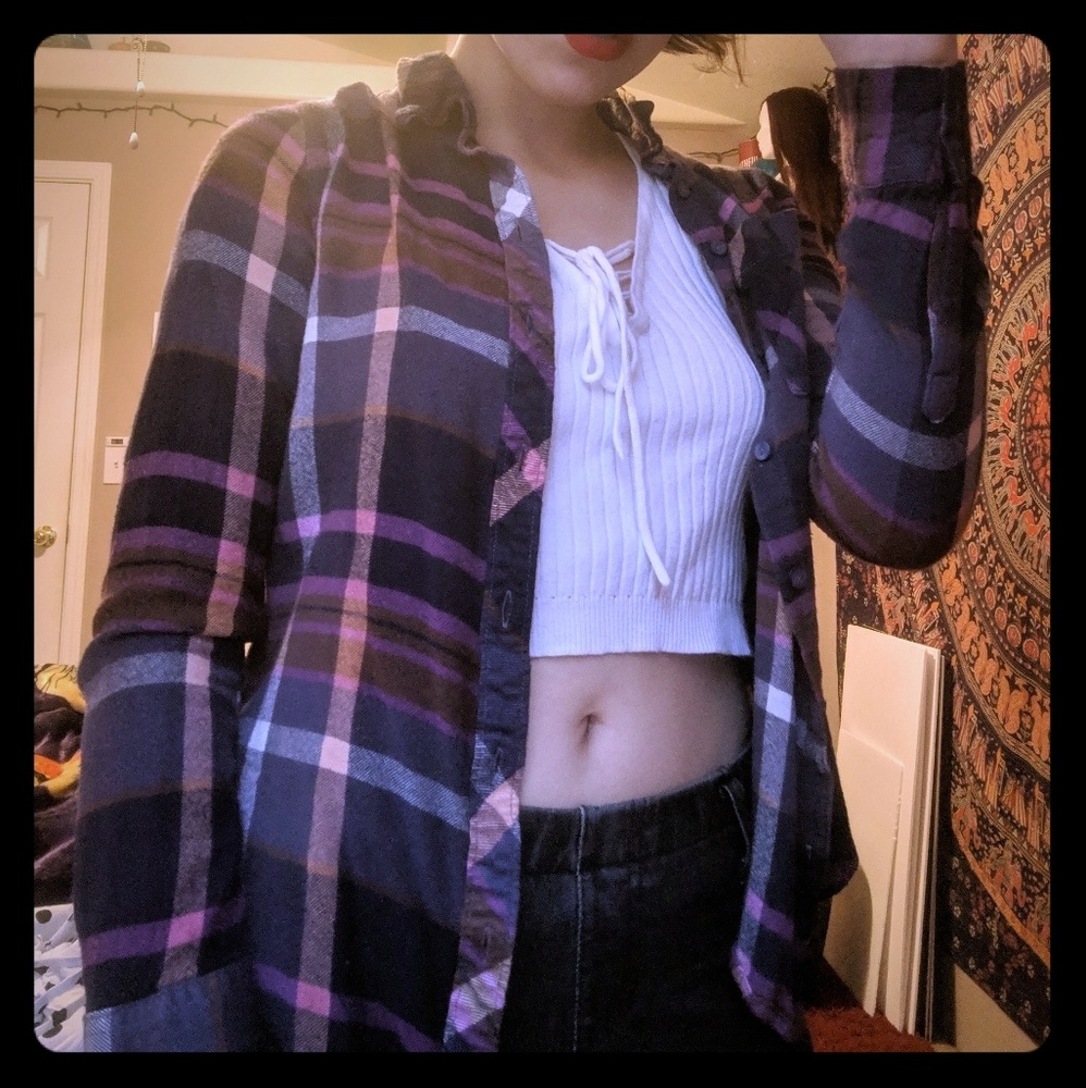 Arizona Jean Co. Plaid Blouse